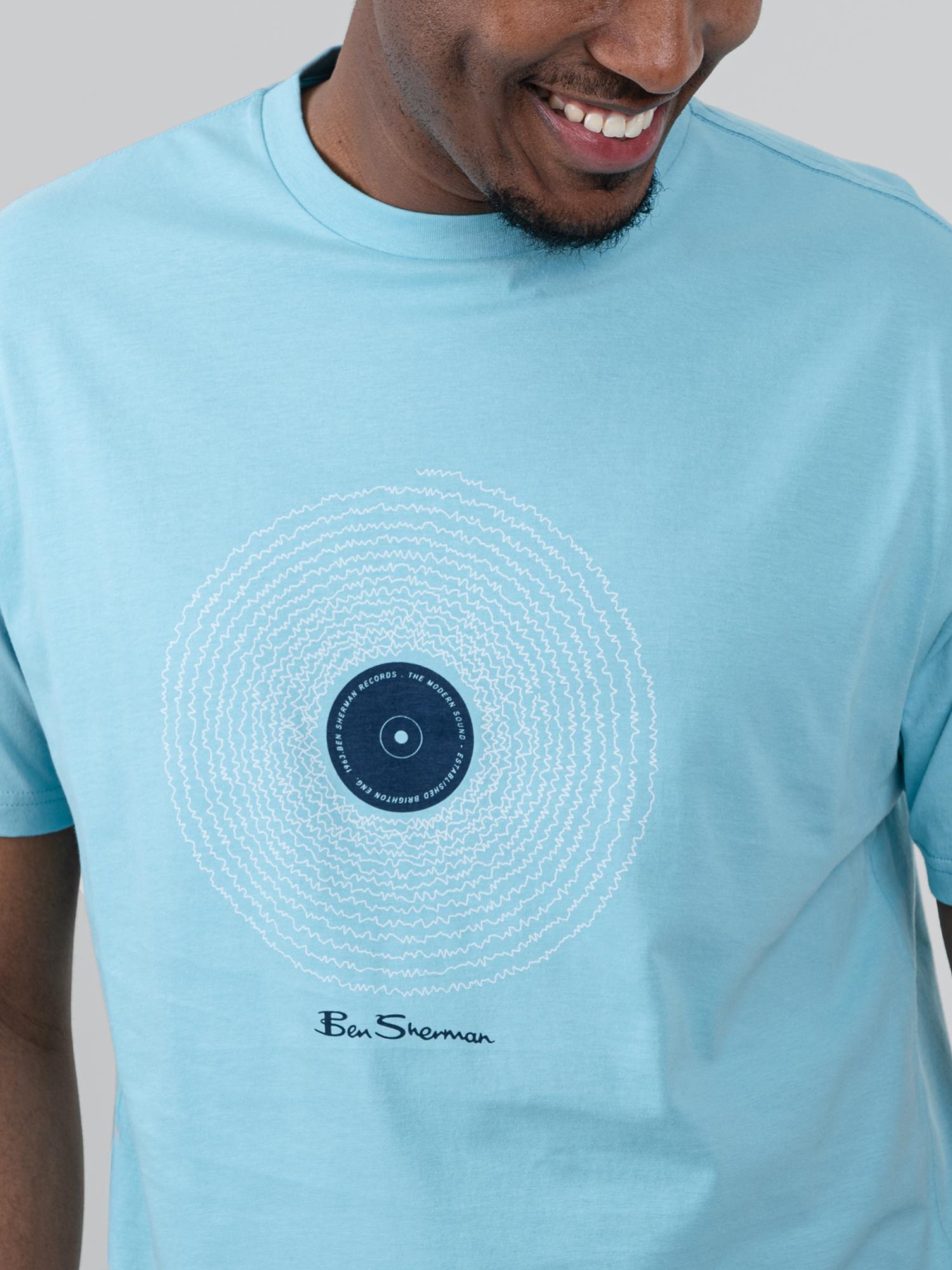 Sound Wave Record Tee - Retro Blue