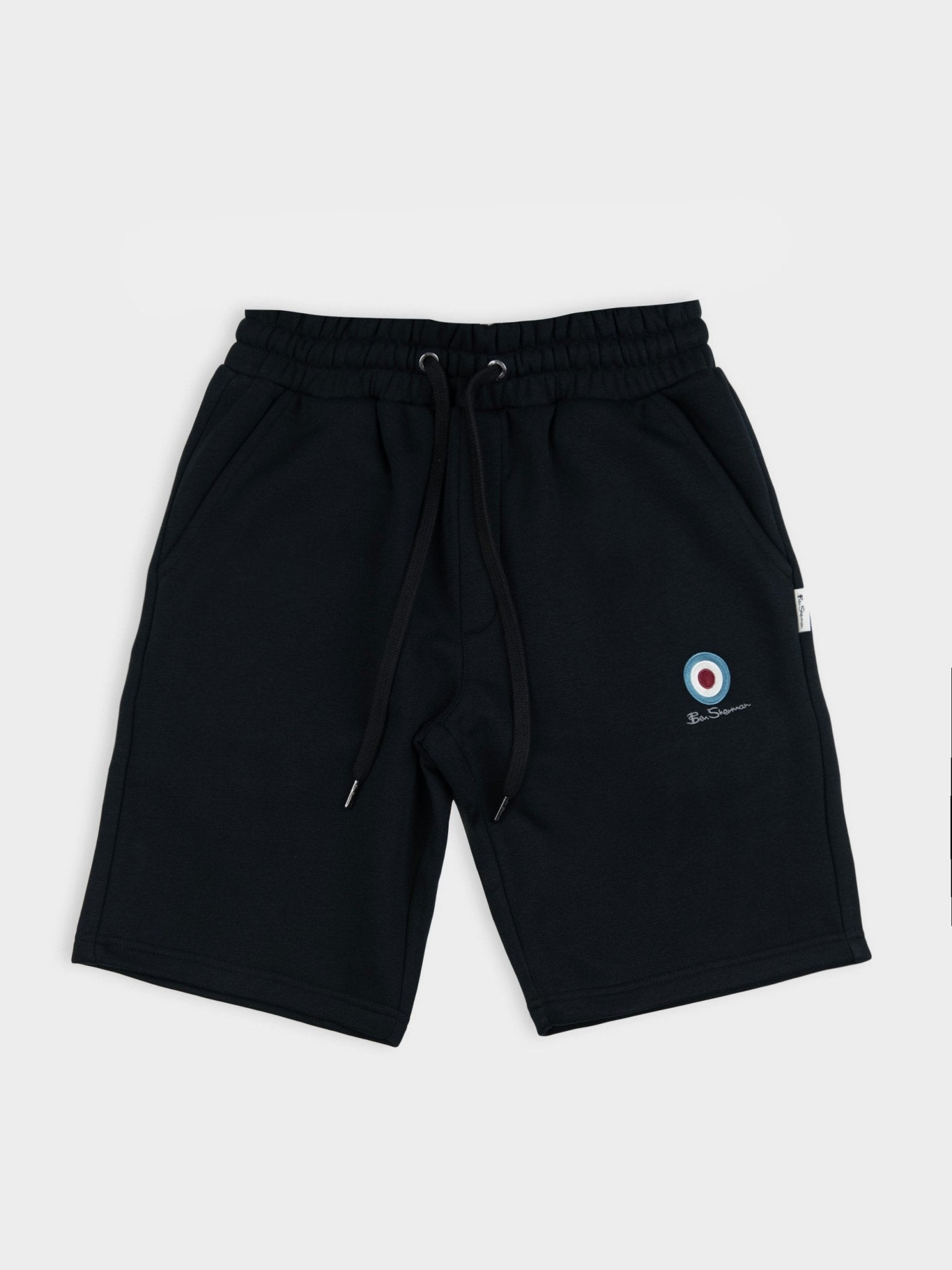Ben Sherman Target Jogger Shorts in Black – Men's casual shorts with elasticated waistband and iconic target emblem, South Africa