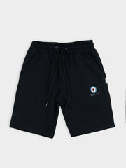 Ben Sherman Target Jogger Shorts in Black – Men's casual shorts with elasticated waistband and iconic target emblem, South Africa