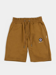 Ben Sherman Target Jogger Shorts in Dark Curry – Men's casual shorts with elasticated waistband and iconic target emblem, South Africa
