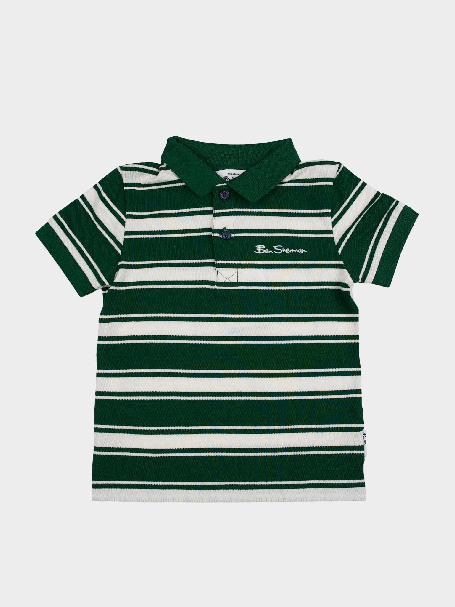 KIDS PQ STRIPE POLO SHORT SLEEVE - TOURMALINE