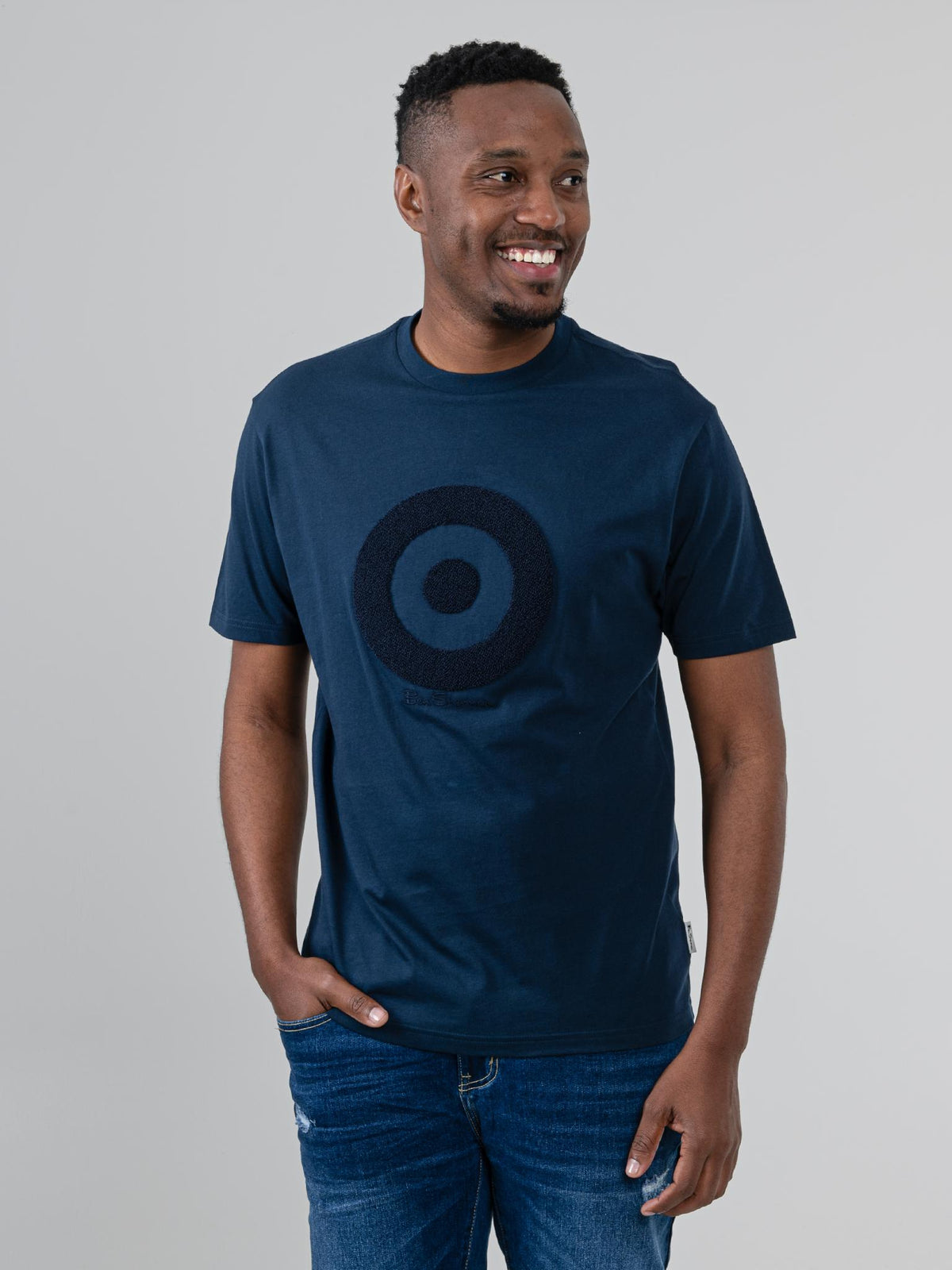 Target Towelling Applique Tee – Navy | Ben Sherman South Africa