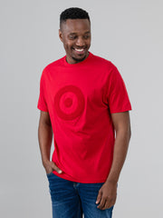 Target Towelling Applique Tee - Red