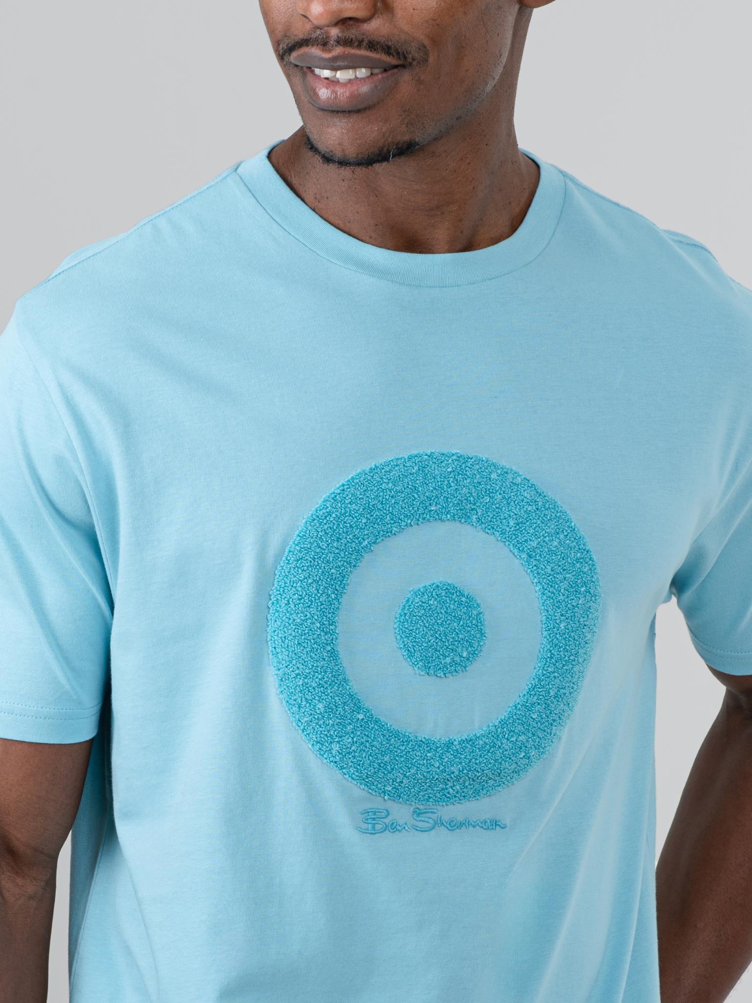 Target Towelling Applique Tee - Retro Blue