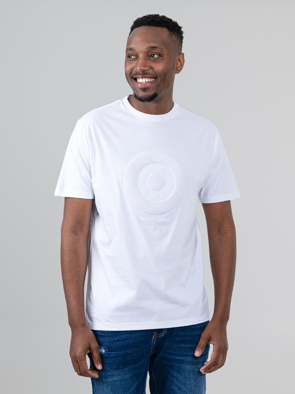 Target Towelling Applique Tee – White | Ben Sherman South Africa