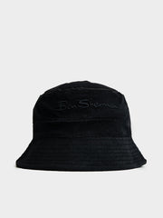 TARGET TOWELLING BUCKET HAT - Black