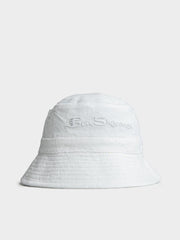 TARGET TOWELLING BUCKET HAT - White