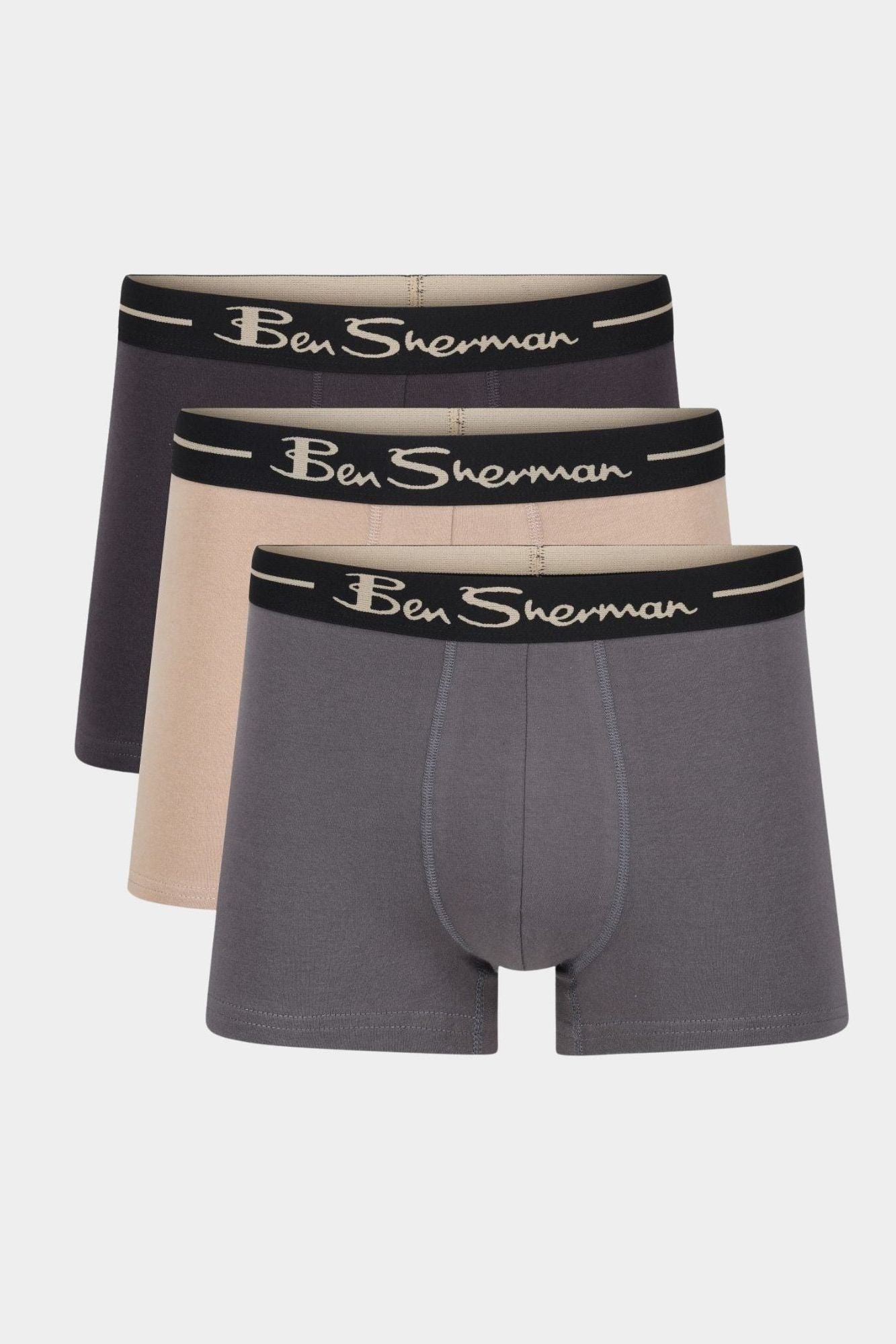 TRUNKS 3PK - GREY / SAND