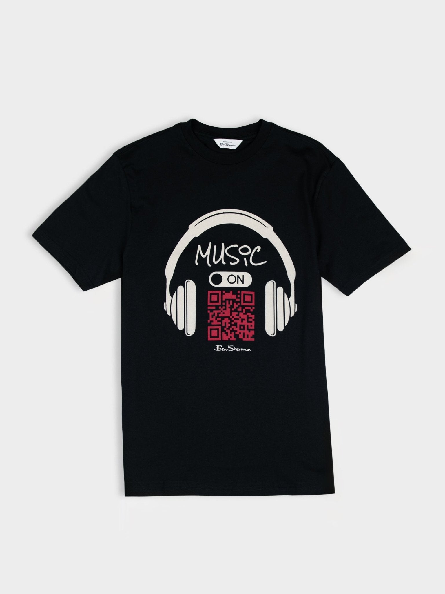 MUSIC QR CODE TEE - BLACK