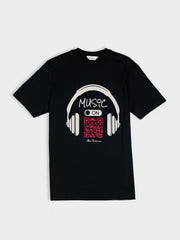 MUSIC QR CODE TEE - BLACK