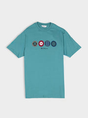 Ben Sherman It's a Ben Sherman Tee in Aqua Teal – Men's graphic cotton T-shirt with iconic mod-heritage chest print and crew neck