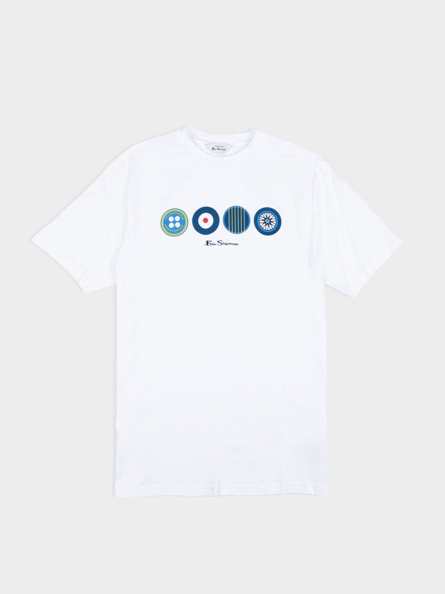 Ben Sherman It's a Ben Sherman Tee in White – Men's graphic cotton T-shirt with iconic mod-heritage chest print and crew neck