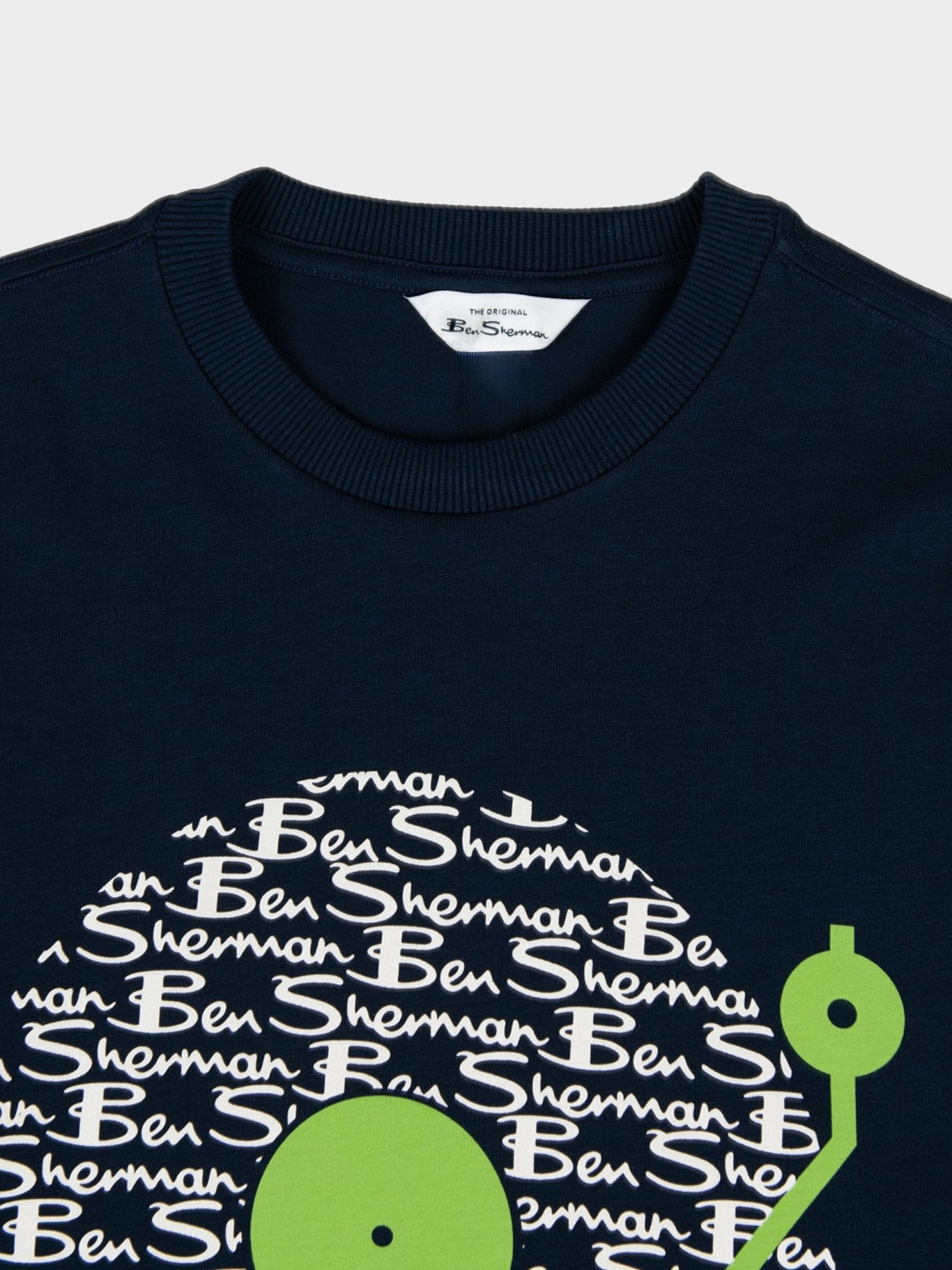 BEN SHERMAN RECORD TEE - NAVY