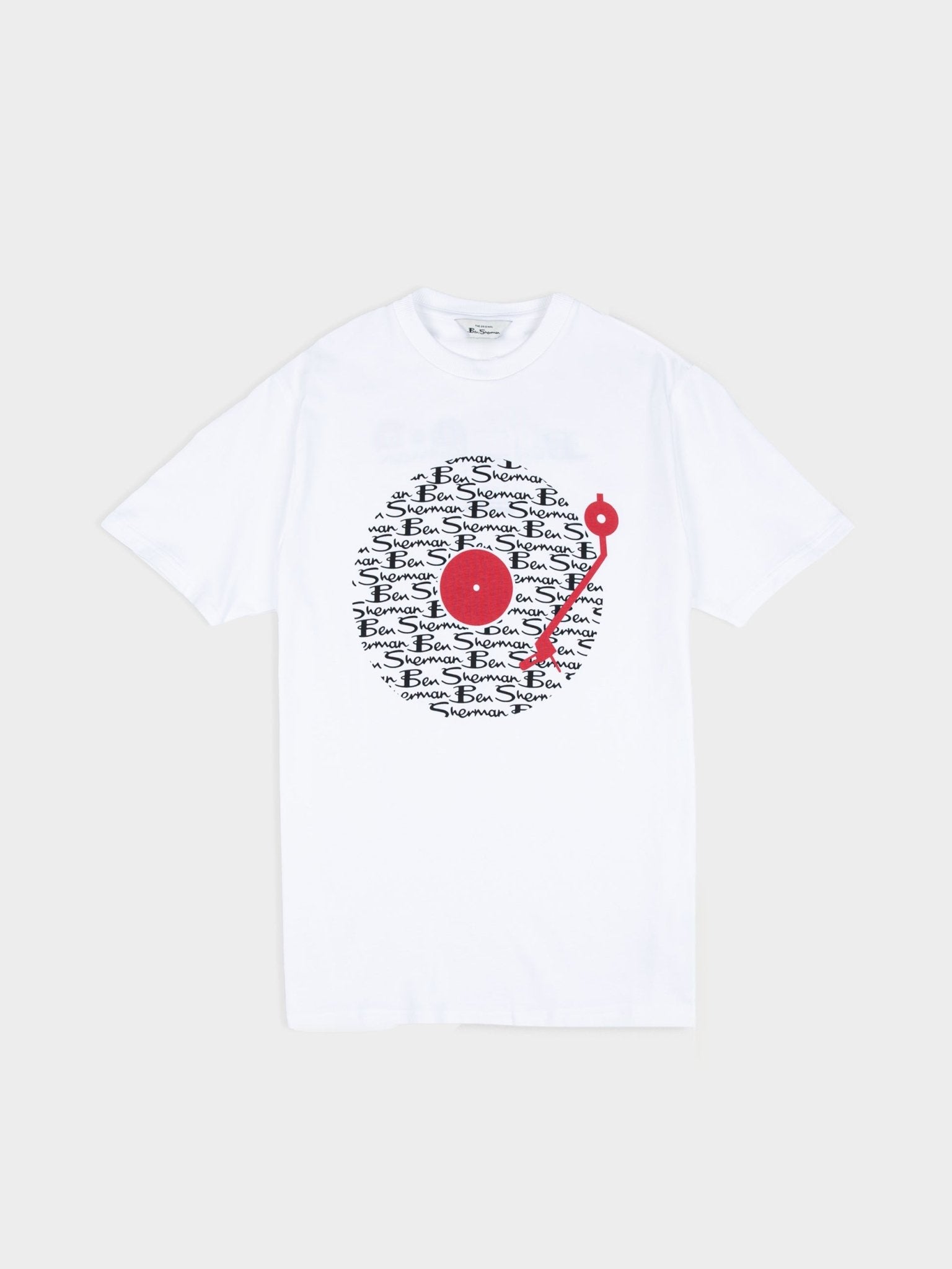 BEN SHERMAN RECORD TEE - WHITE