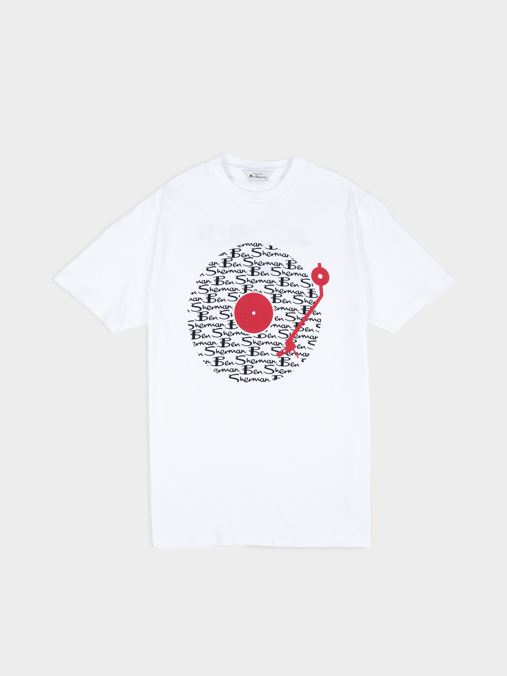 BEN SHERMAN RECORD TEE - WHITE