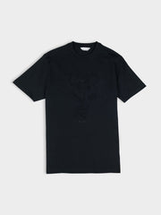 3D EMBOSSED BEAR 260G TEE SHIRT - BLACK