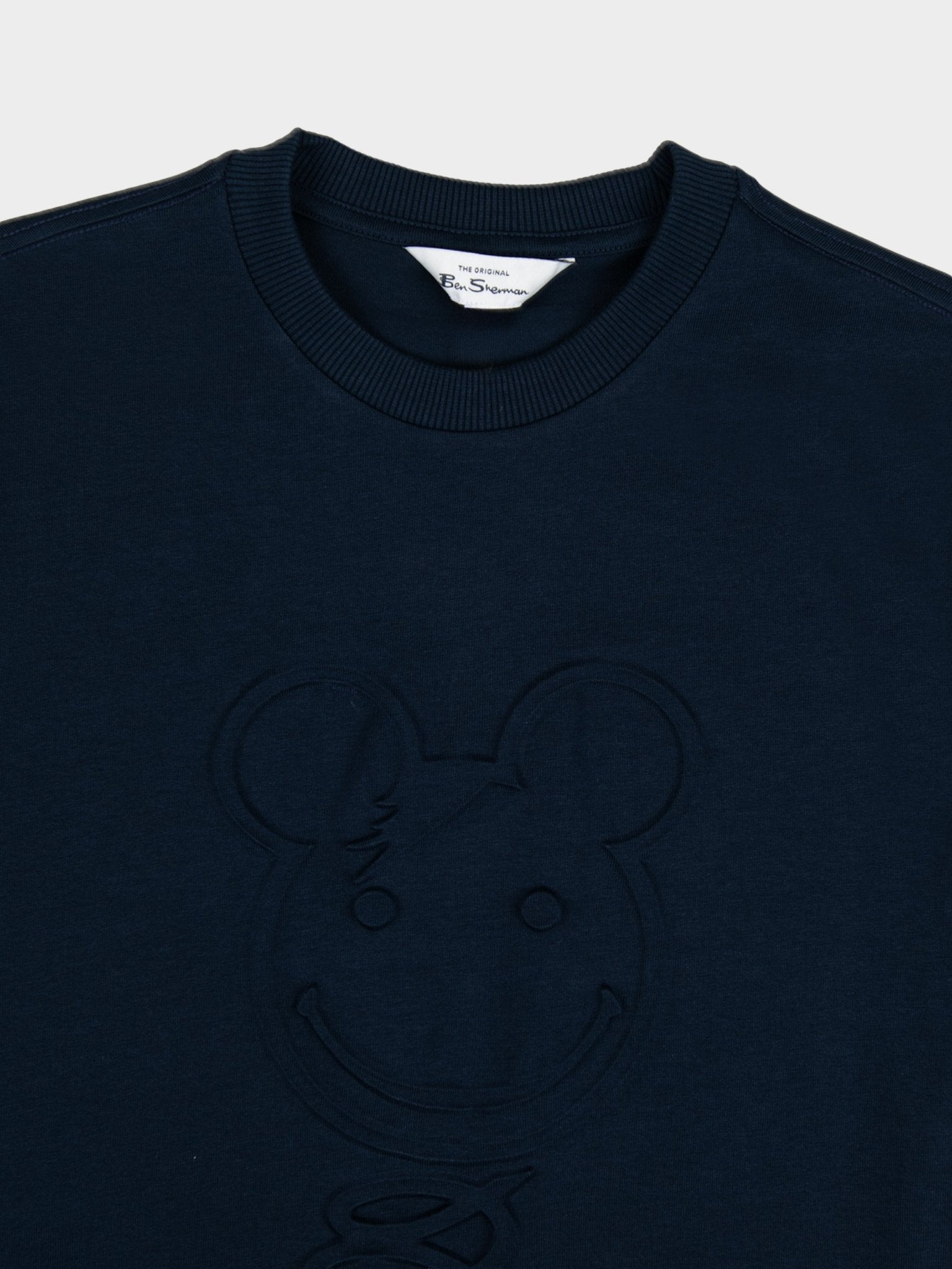 3D EMBOSSED BEAR 260G TEE SHIRT - NAVY