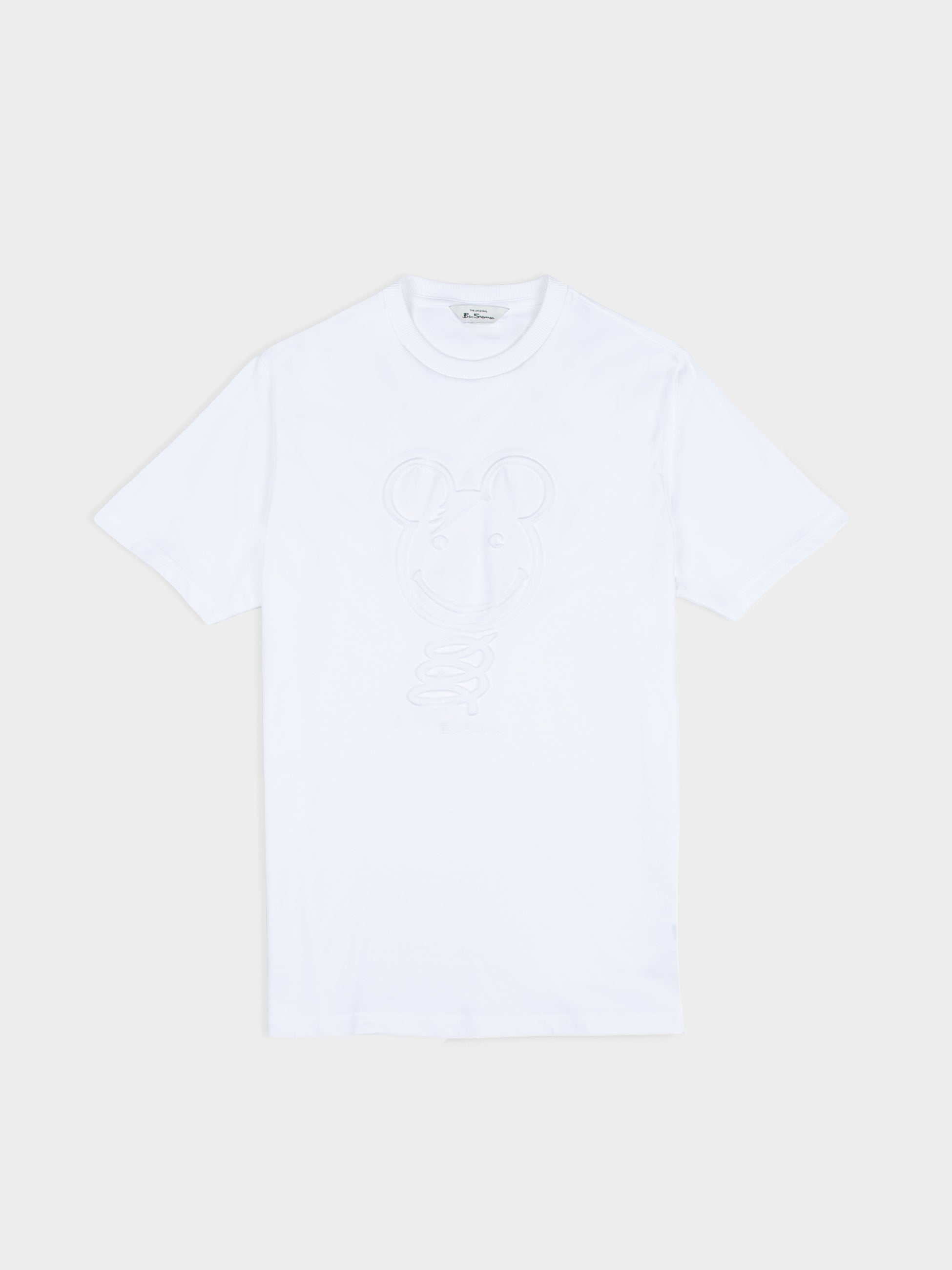3D EMBOSSED BEAR 260G TEE SHIRT - WHITE
