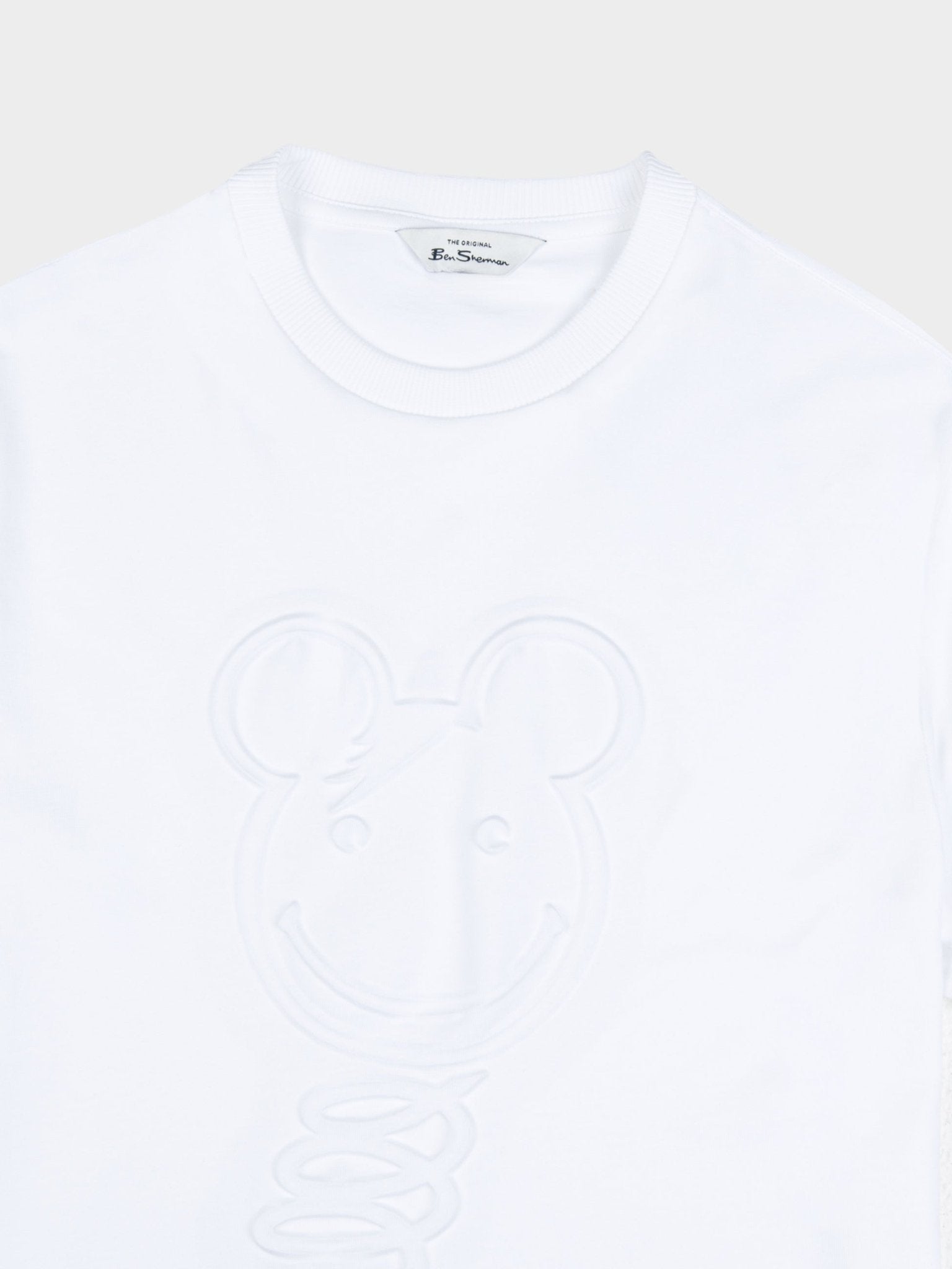 3D EMBOSSED BEAR 260G TEE SHIRT - WHITE