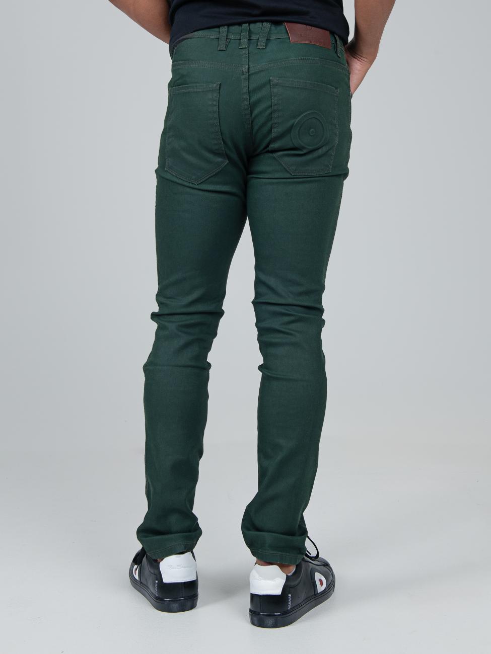 Wax Leather Coated Denim - Army