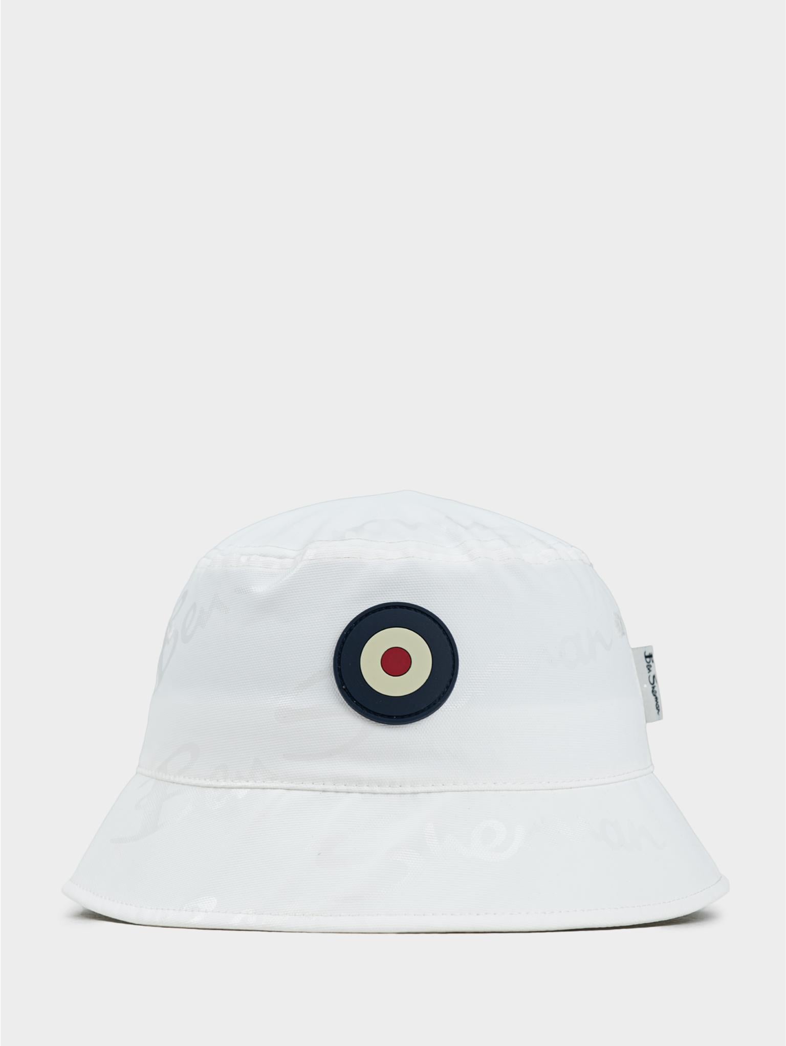 WAX PLASTISOL TARGET BUCKET HAT - White