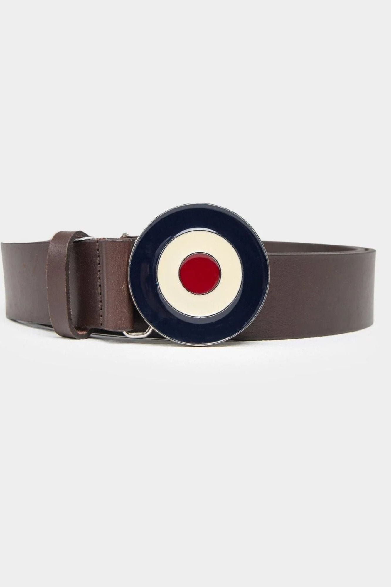Target Buckle Belt (Leather) - Brown