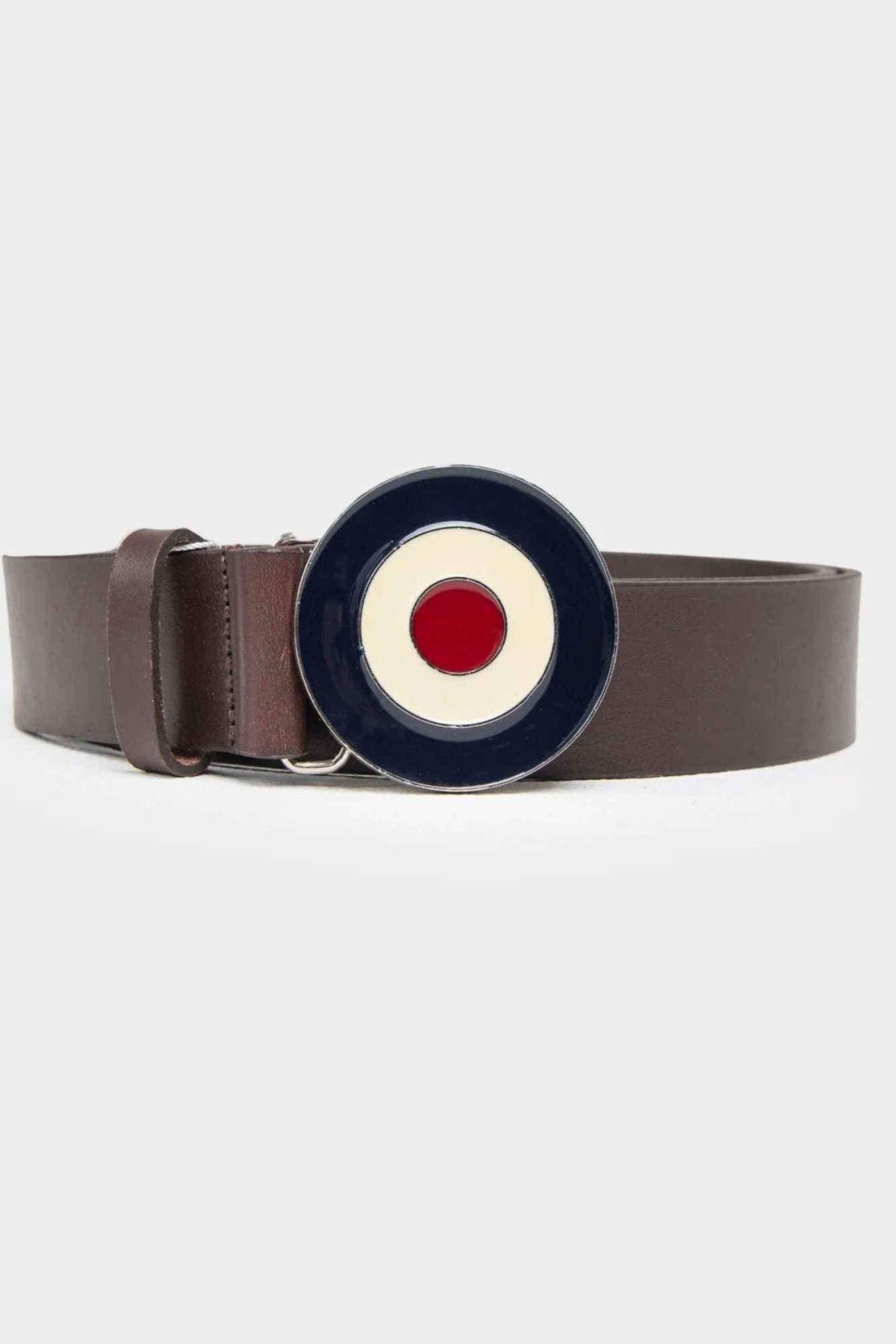 Target Buckle Belt (Leather) - Brown