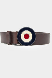 Target Buckle Belt (Leather) - Brown
