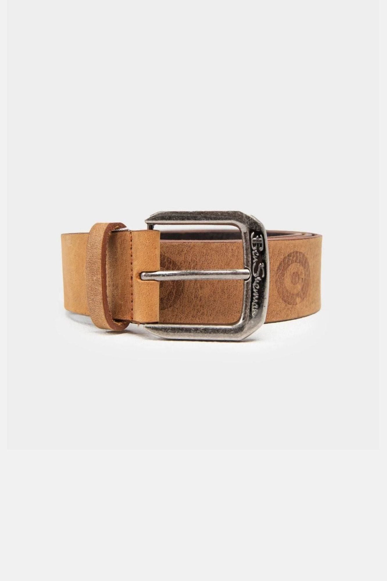 Target Embossed Belt (Leather) - Tan