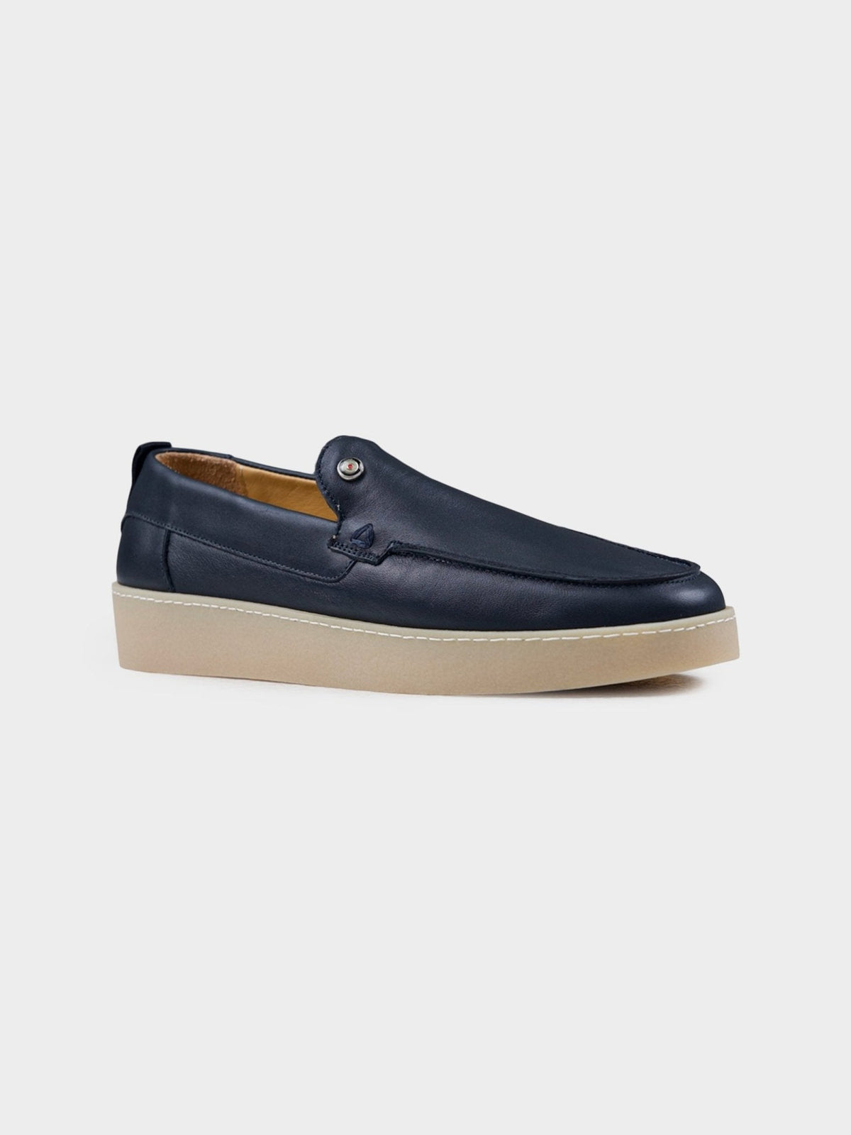 Ben Sherman Will Hi Shine Leather Slip On in Navy – image 2 of 4