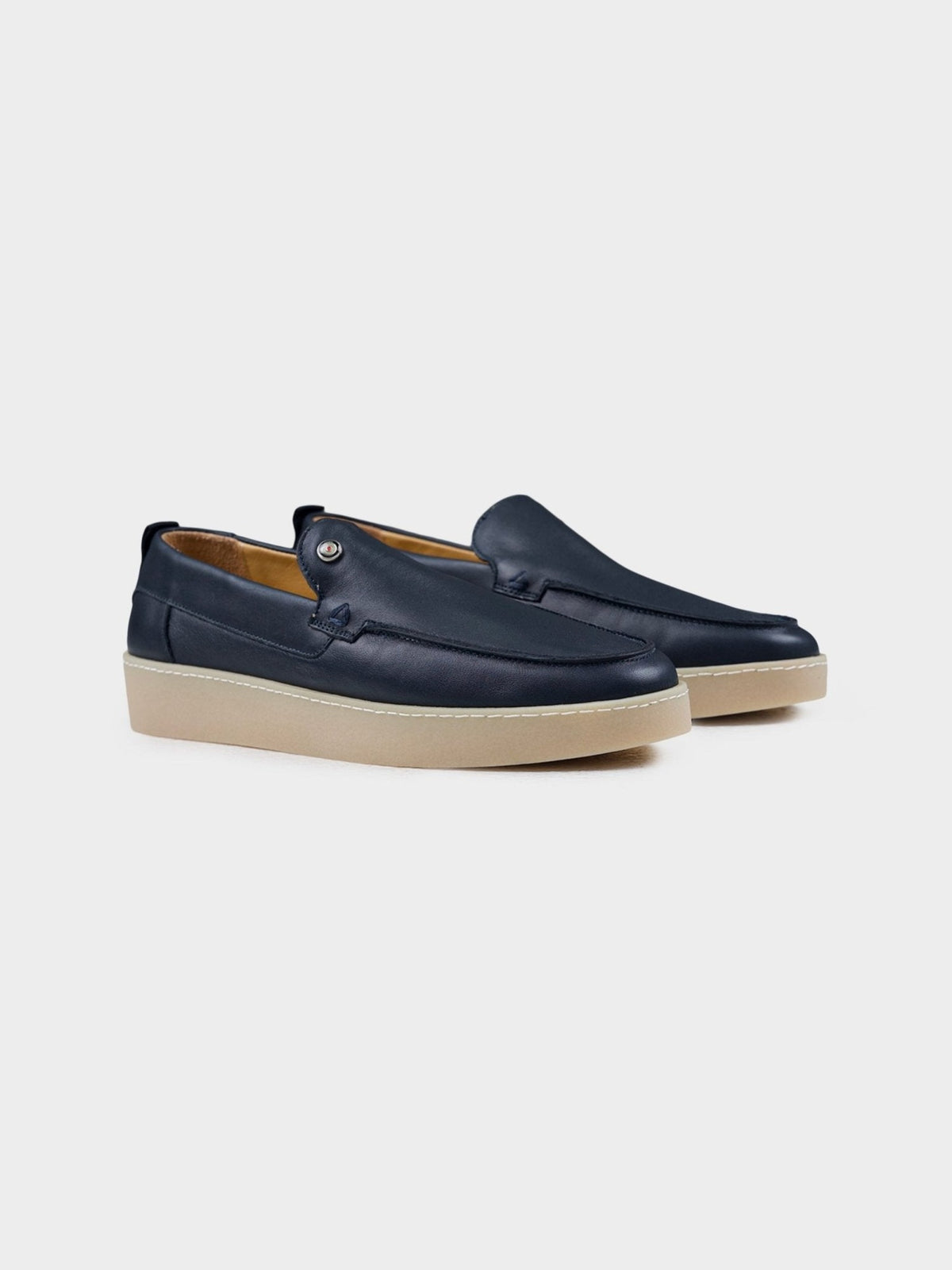 Ben Sherman Will Hi Shine Leather Slip On in Navy – image 4 of 4