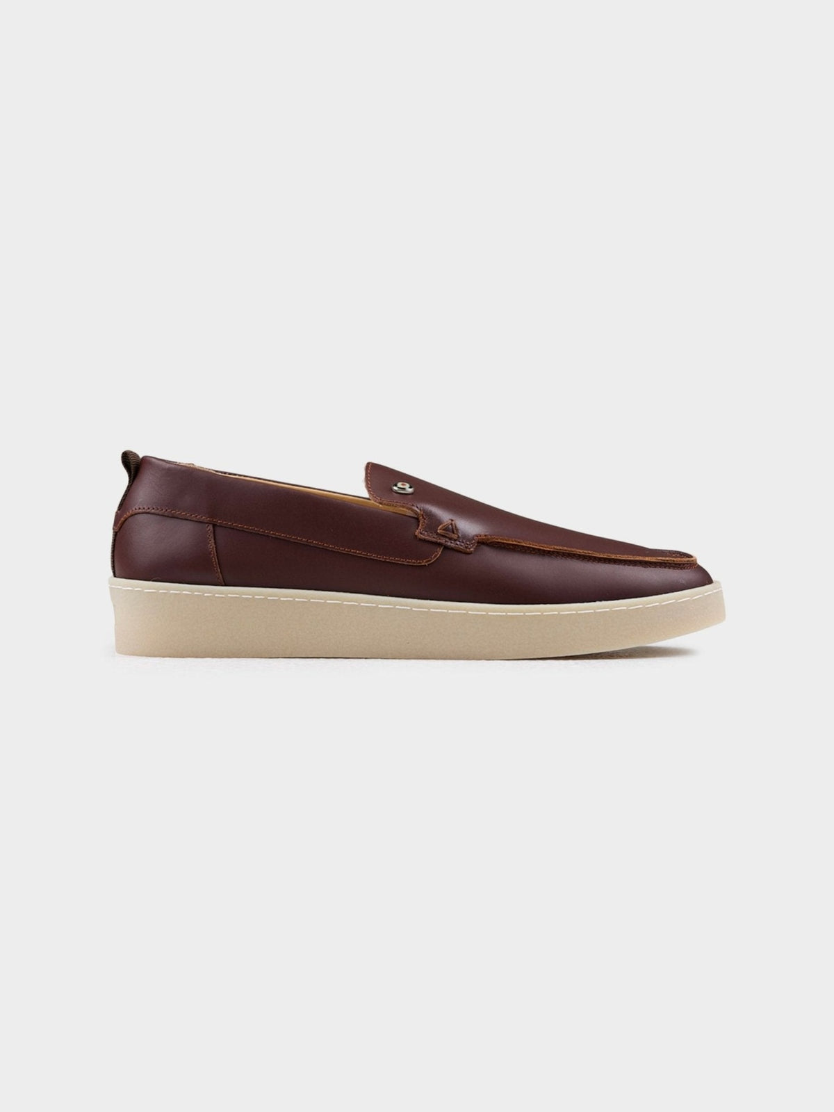 Ben Sherman Will Hi Shine Leather Slip On in Claret