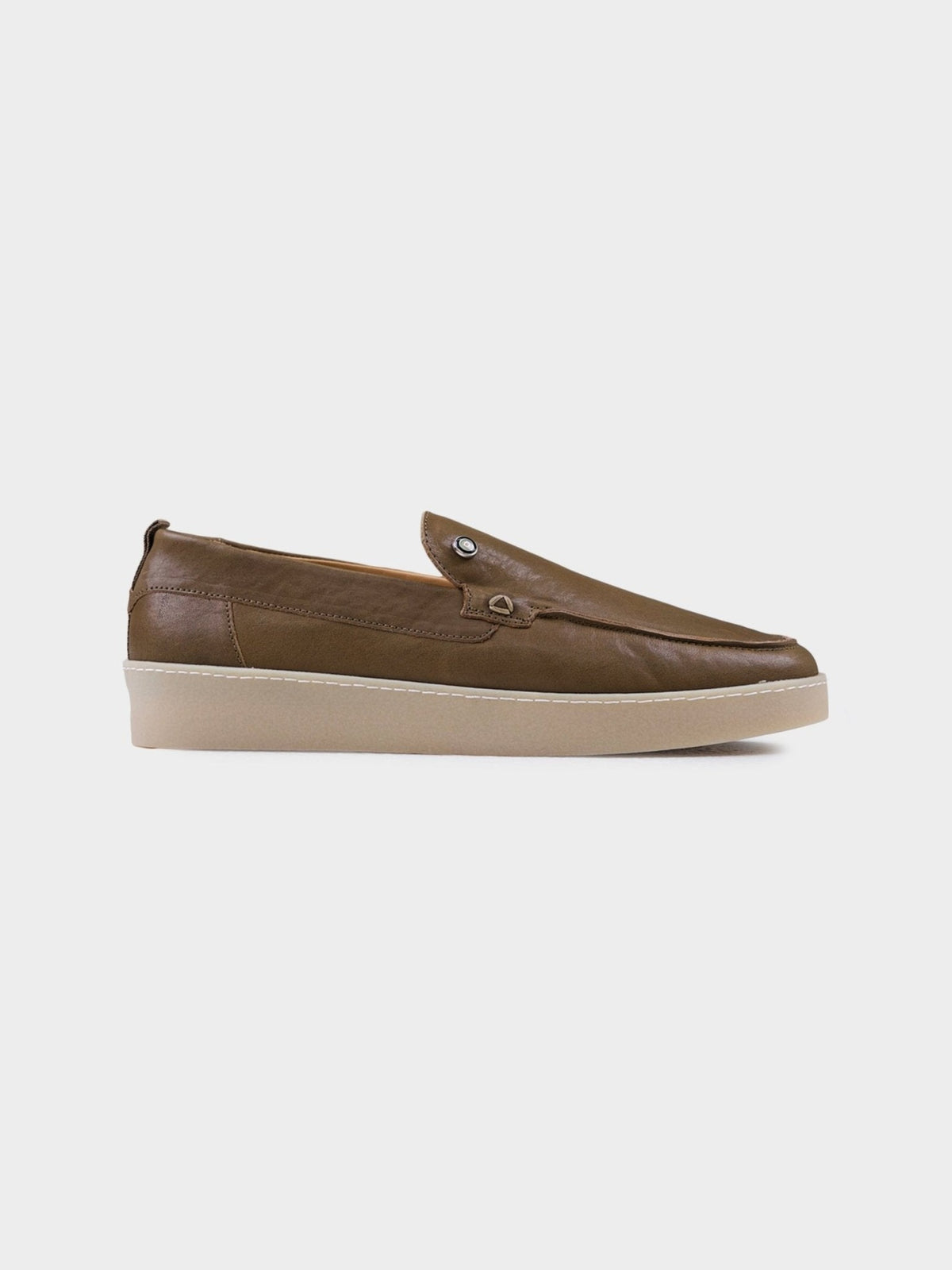 Ben Sherman Will Hi Shine Leather Slip On in Taupe