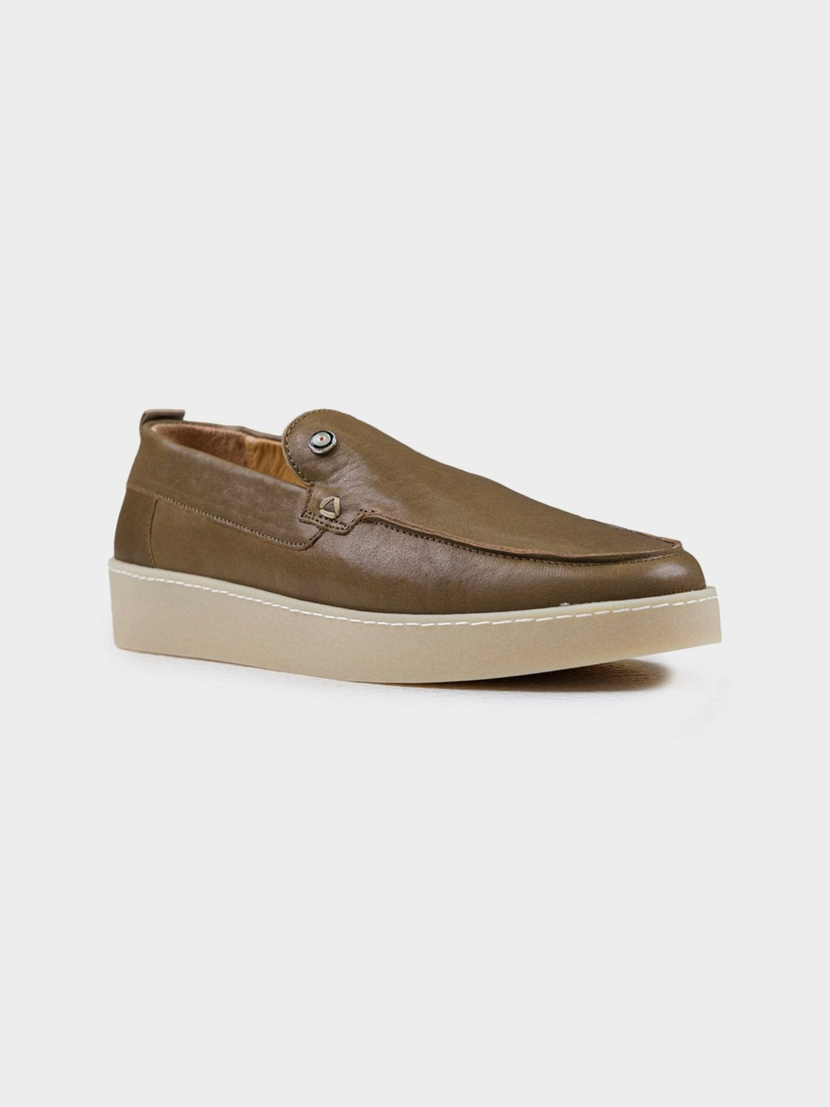 Ben Sherman Will Hi Shine Leather Slip On in Taupe – image 2 of 4