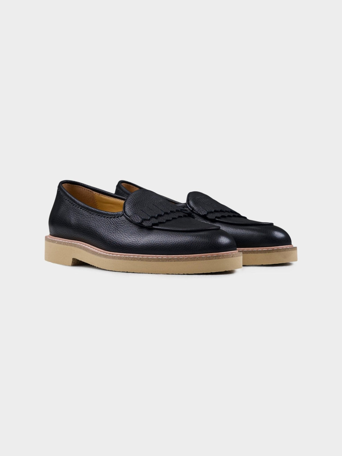 Ben Sherman Windsor Fringe Leather Slip On in Black – image 4 of 4