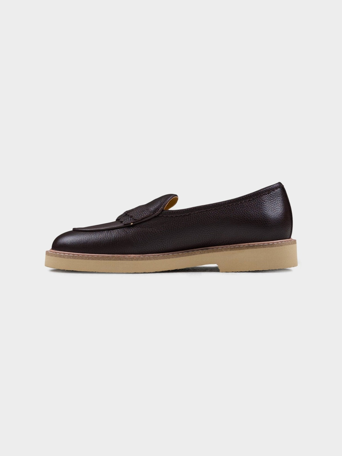Ben Sherman Windsor Fringe Leather Slip On in Coffee – image 3 of 4