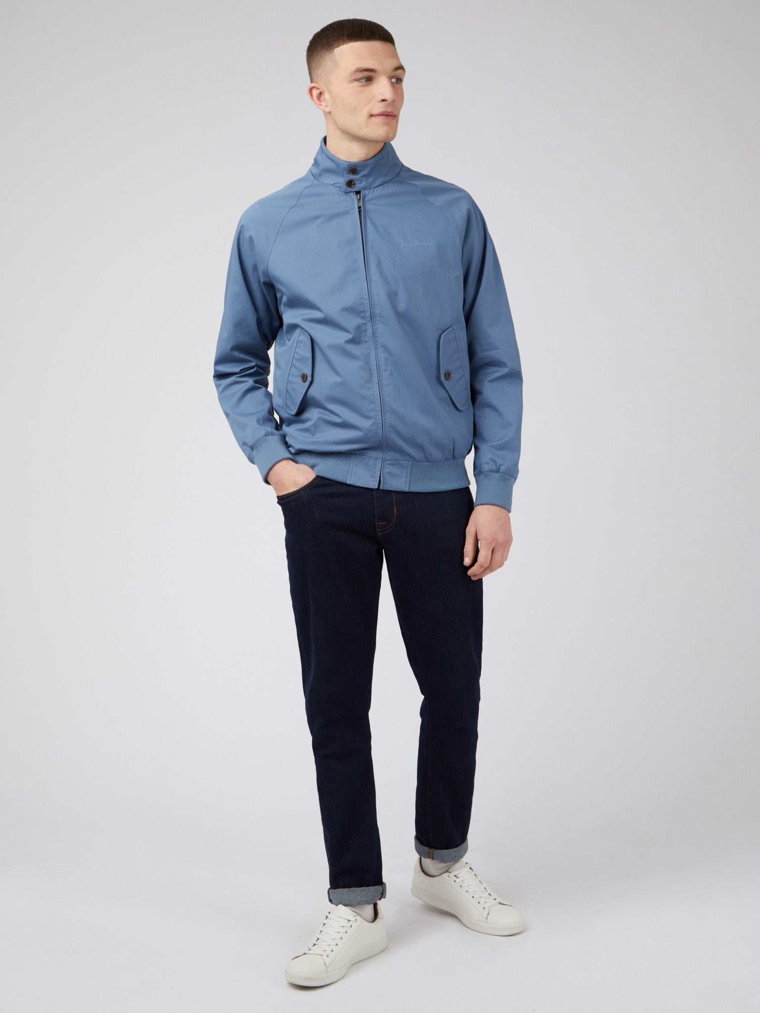 Signature Harrington Jacket - Blue Shadow