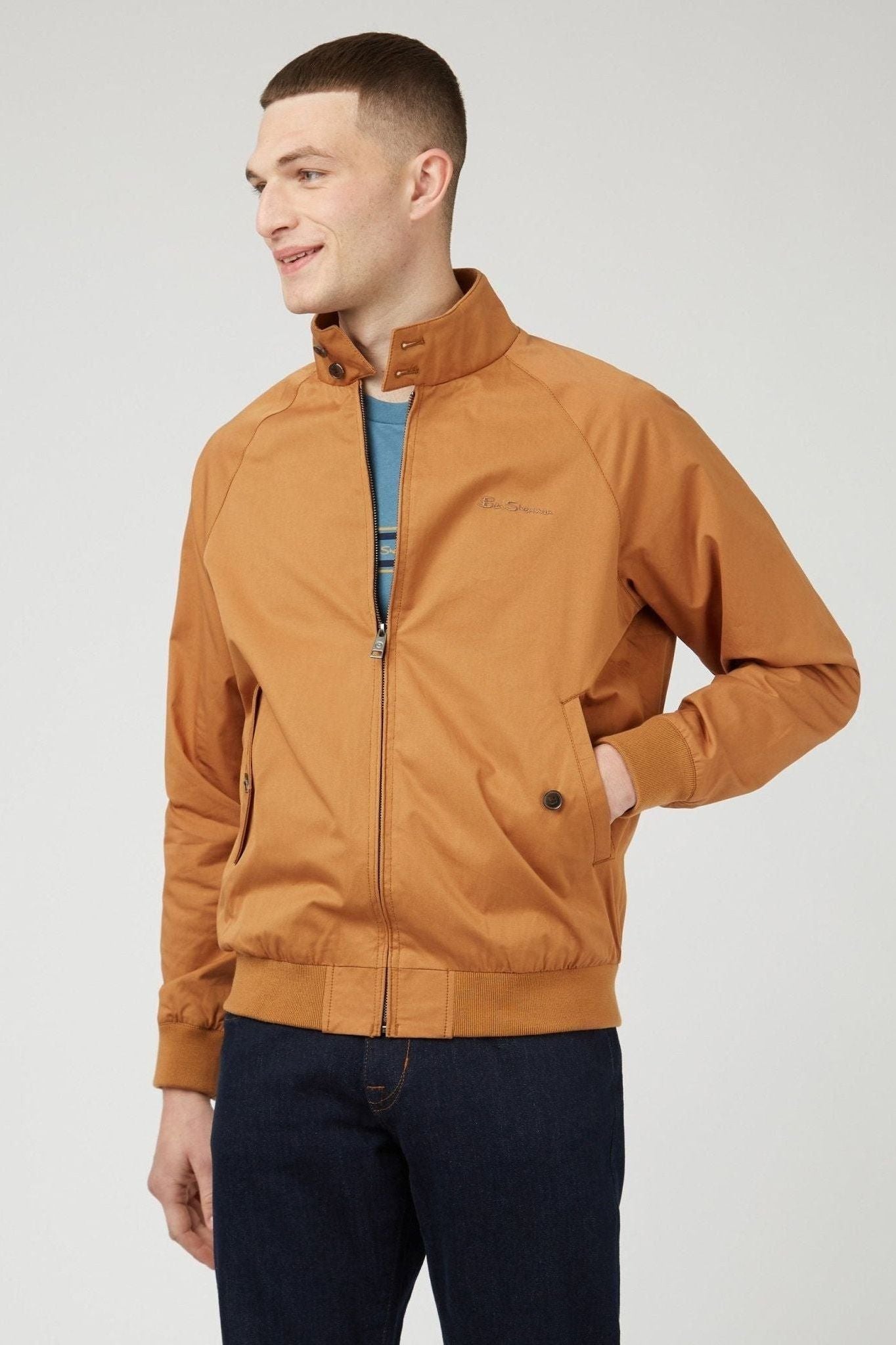 Signature Harrington Jacket - Tan