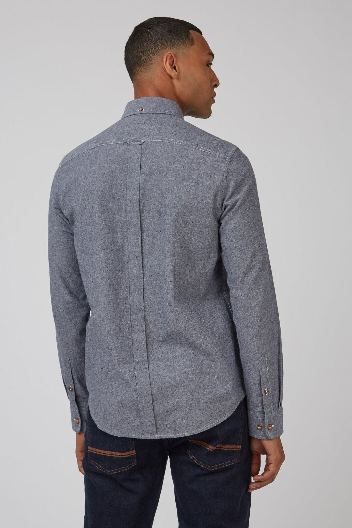 Recycled Cotton Oxford Shirt - Midnight