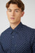 Polka Dot Print Shirt (Regular Fit) - Navy