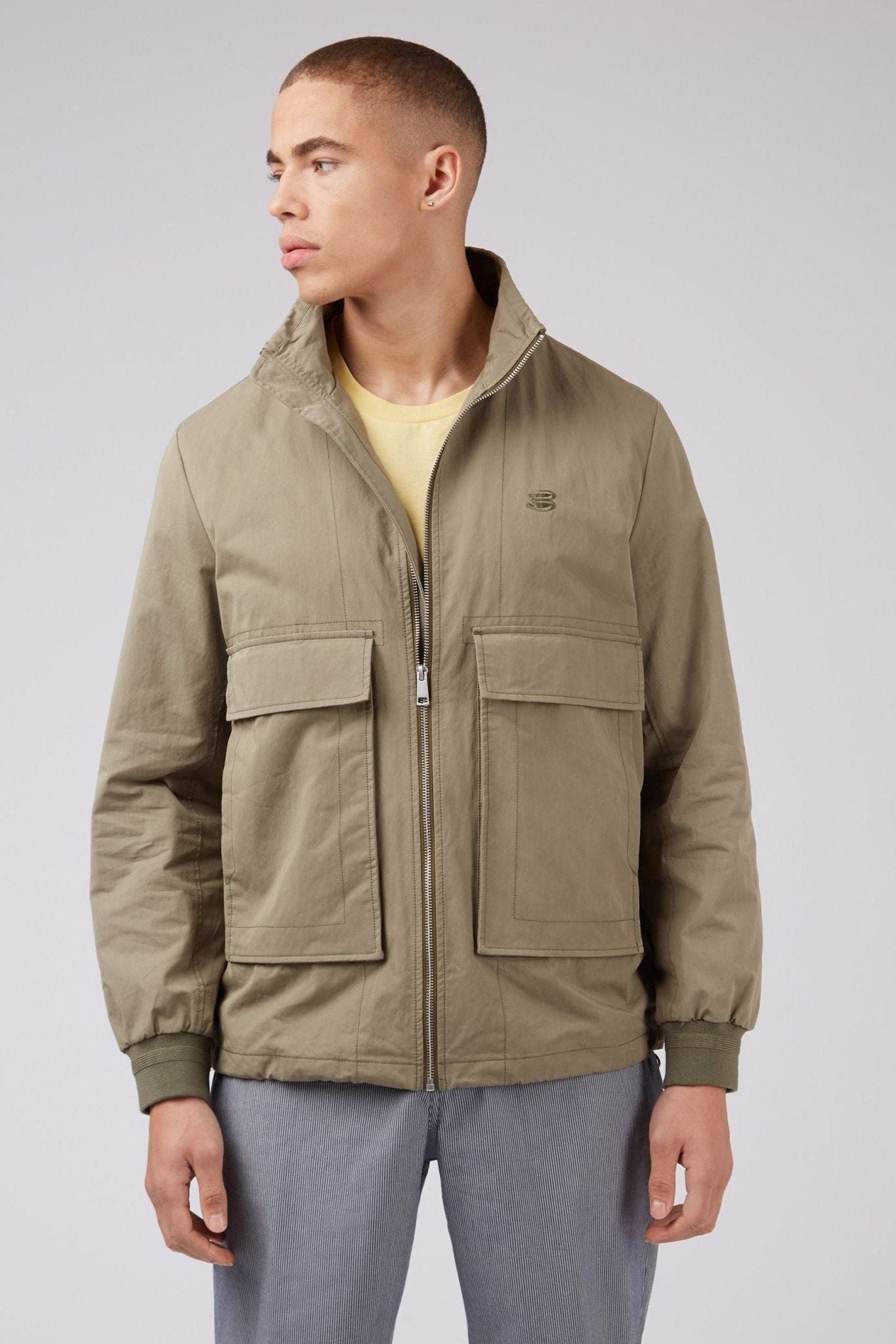 Contemporary Worker's Jacket - Lichen Green