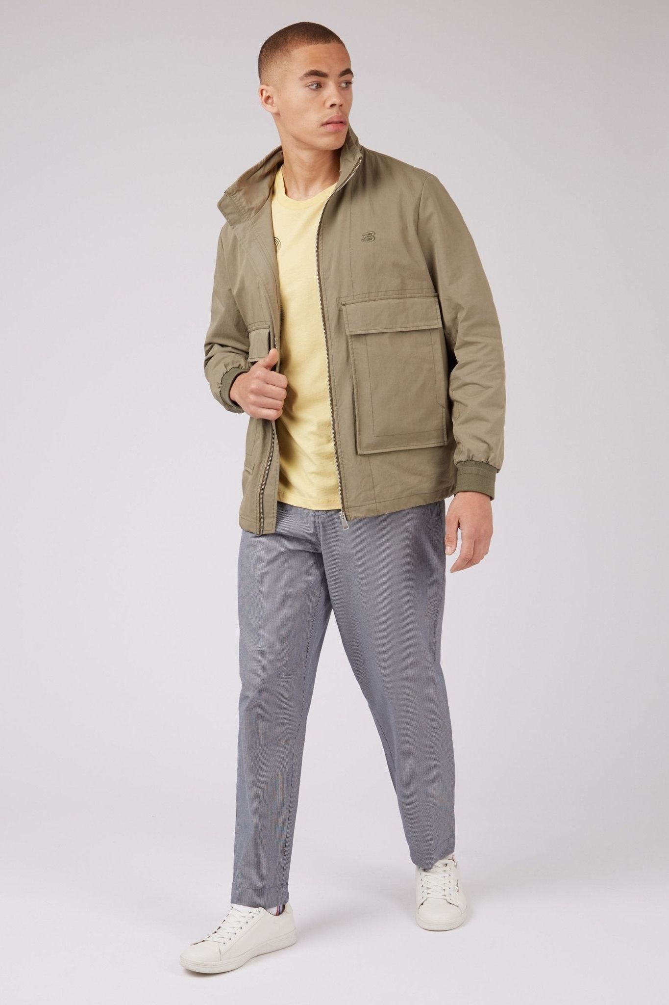Contemporary Worker's Jacket - Lichen Green