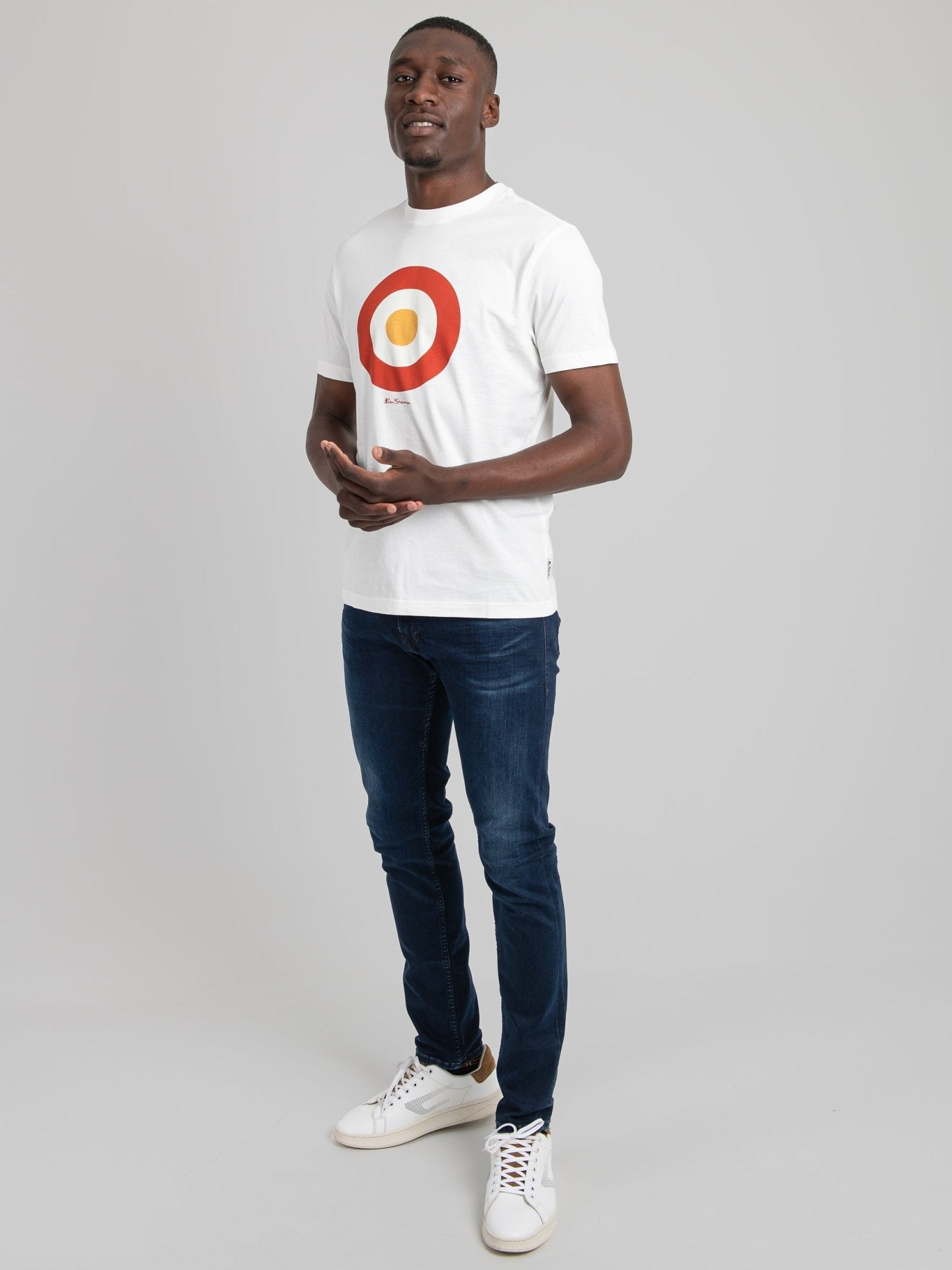 Target Tee - Ivory/Red