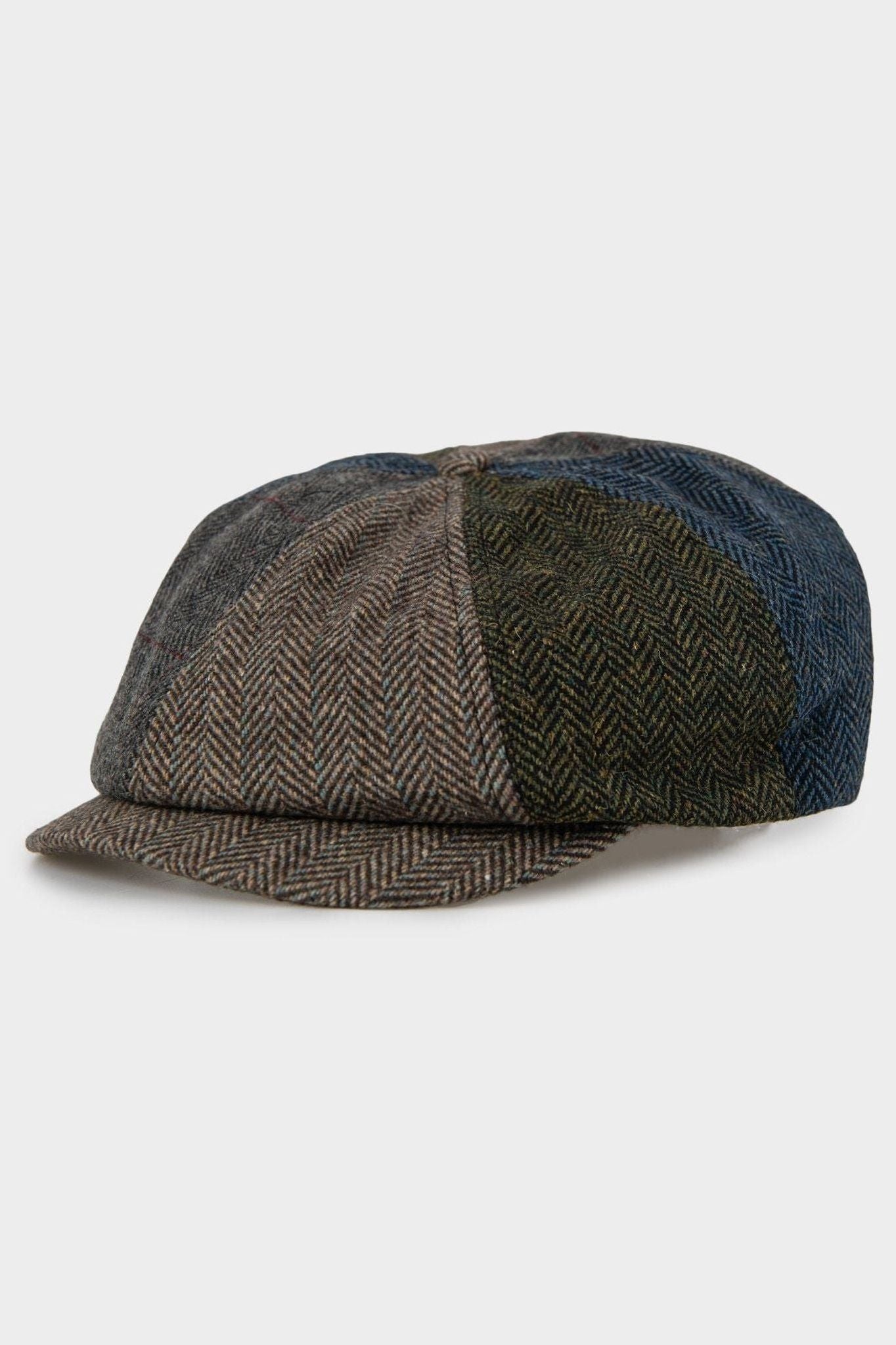 Colour Block Ivy Peaky Blinder Cap - Multi C