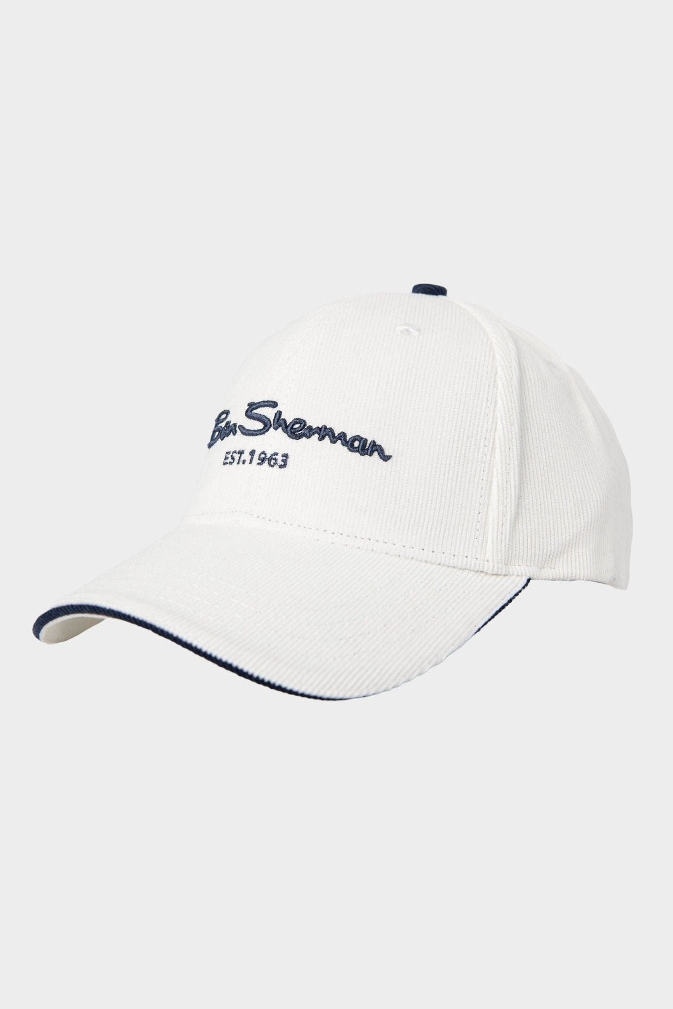 Ben Sherman Script Corduroy Cap - Off White