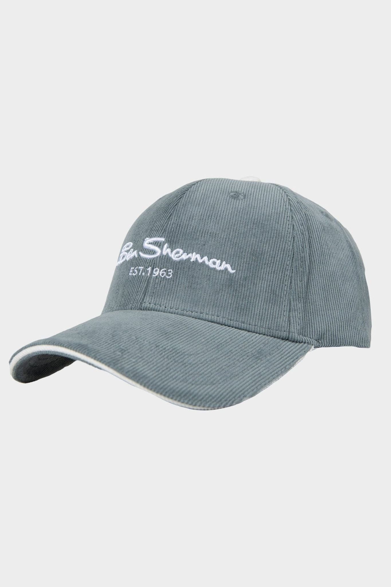 Ben Sherman Script Corduroy Cap - Vintage Blue