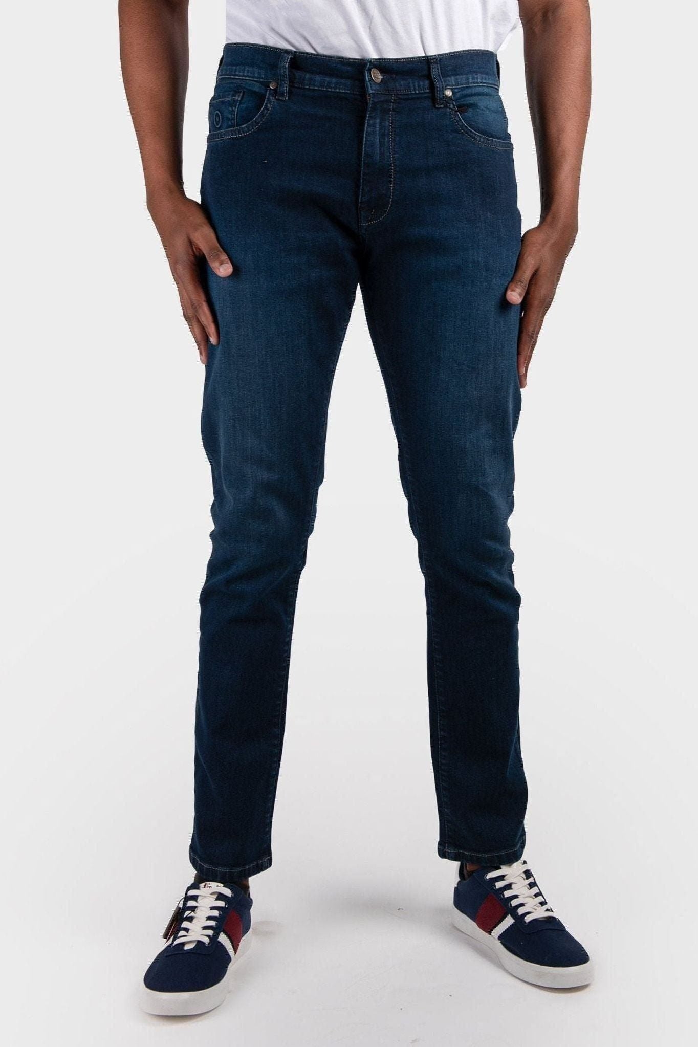 Straight Leg Classic Fit Denim - Dark Blue