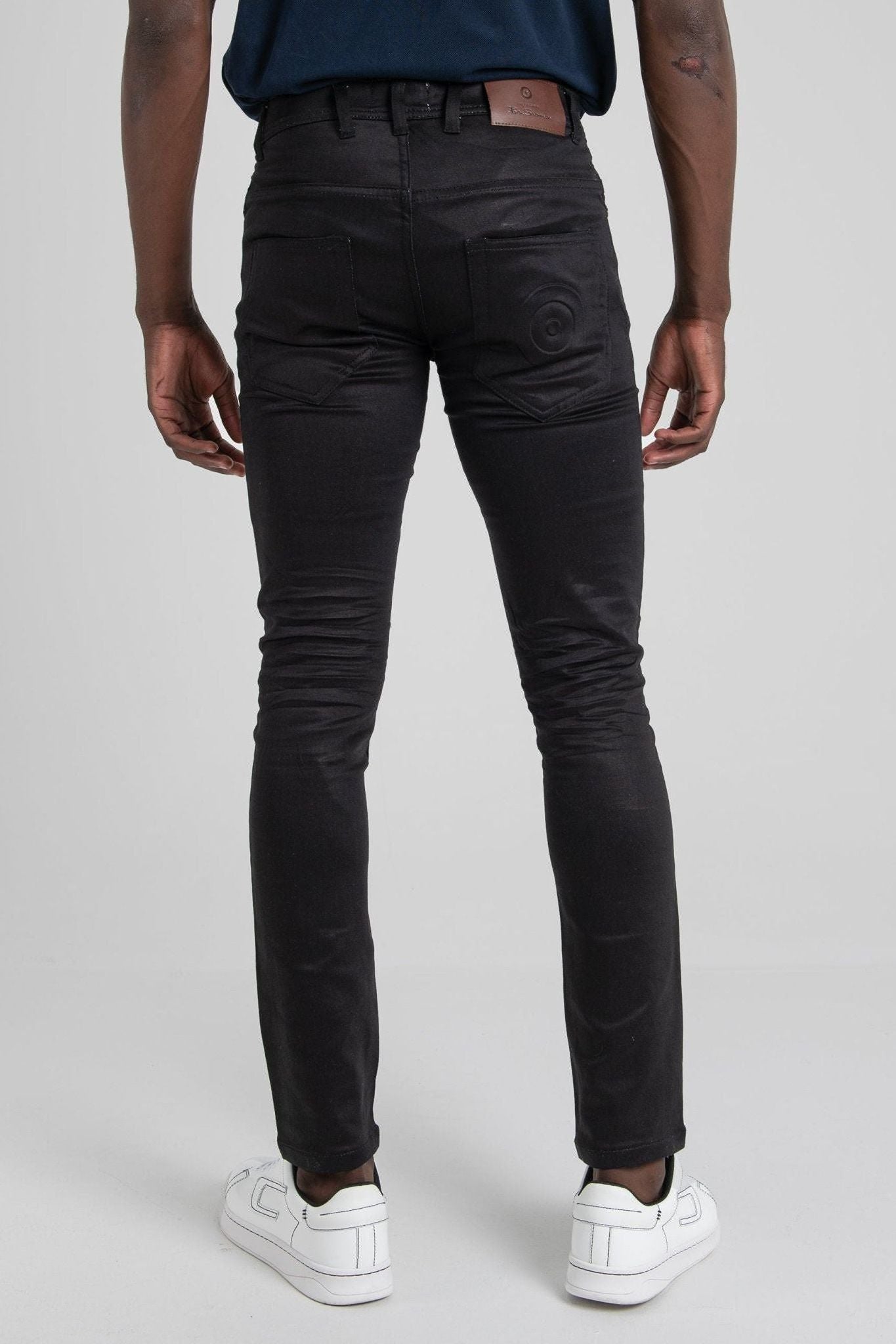 Knitted Wax Coated Denim - Black
