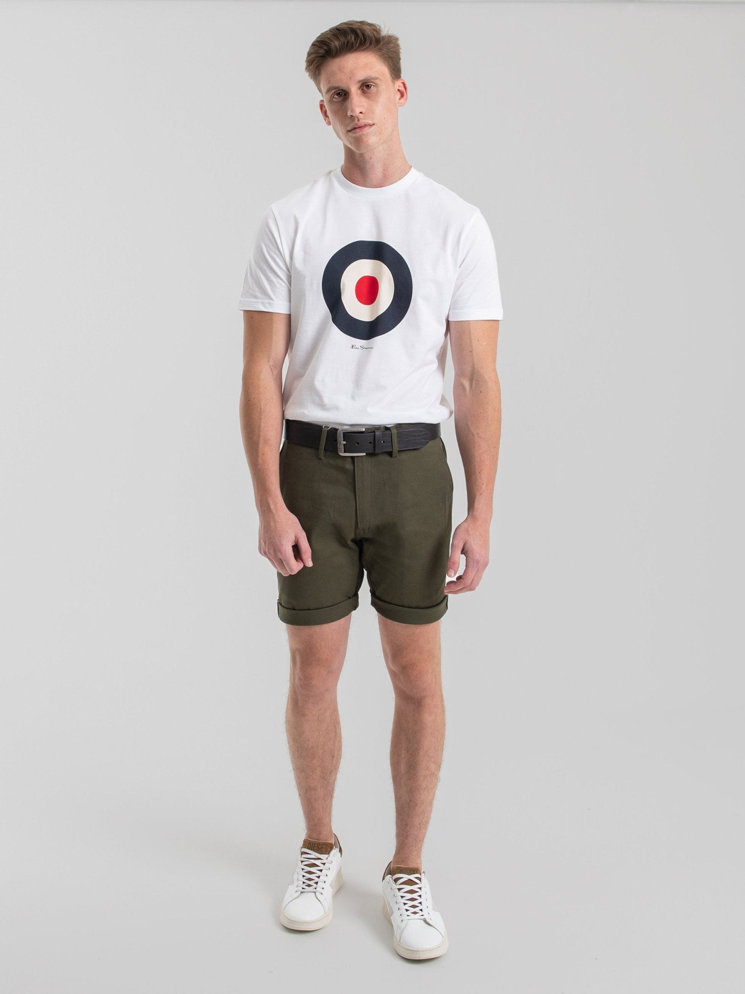 Signature Slim Stretch Chino Shorts - Olive