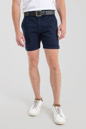 Signature Slim Stretch Chino Shorts - Navy